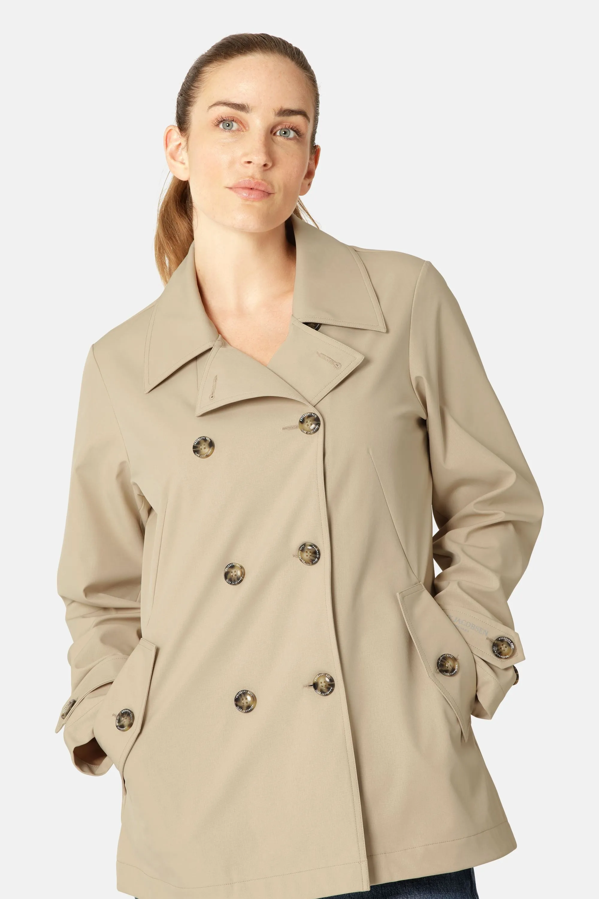 Regen Peacoat - White Pepper