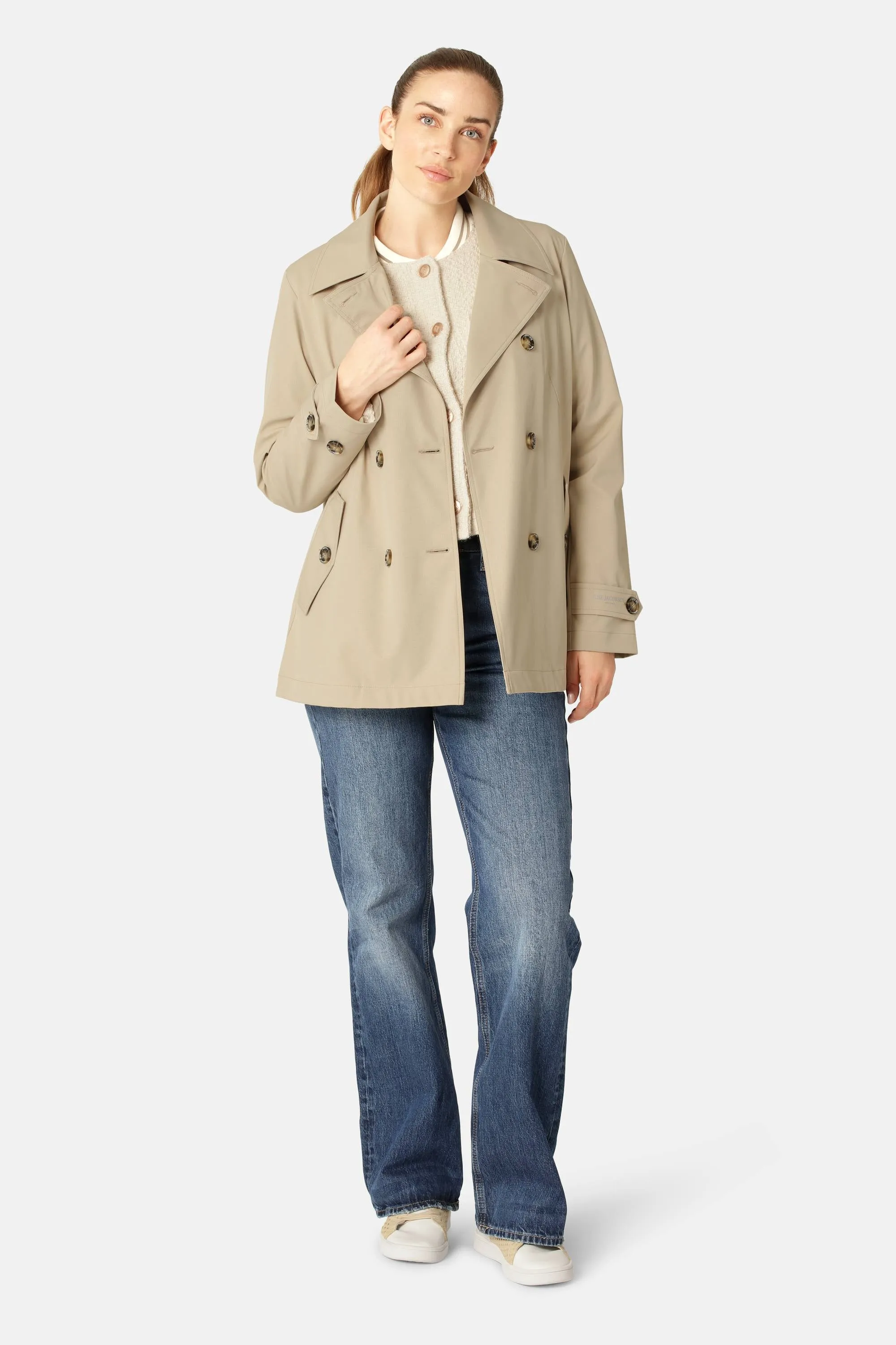 Regn Peacoat - White Pepper