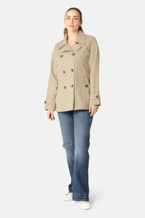 Regn Peacoat - White Pepper