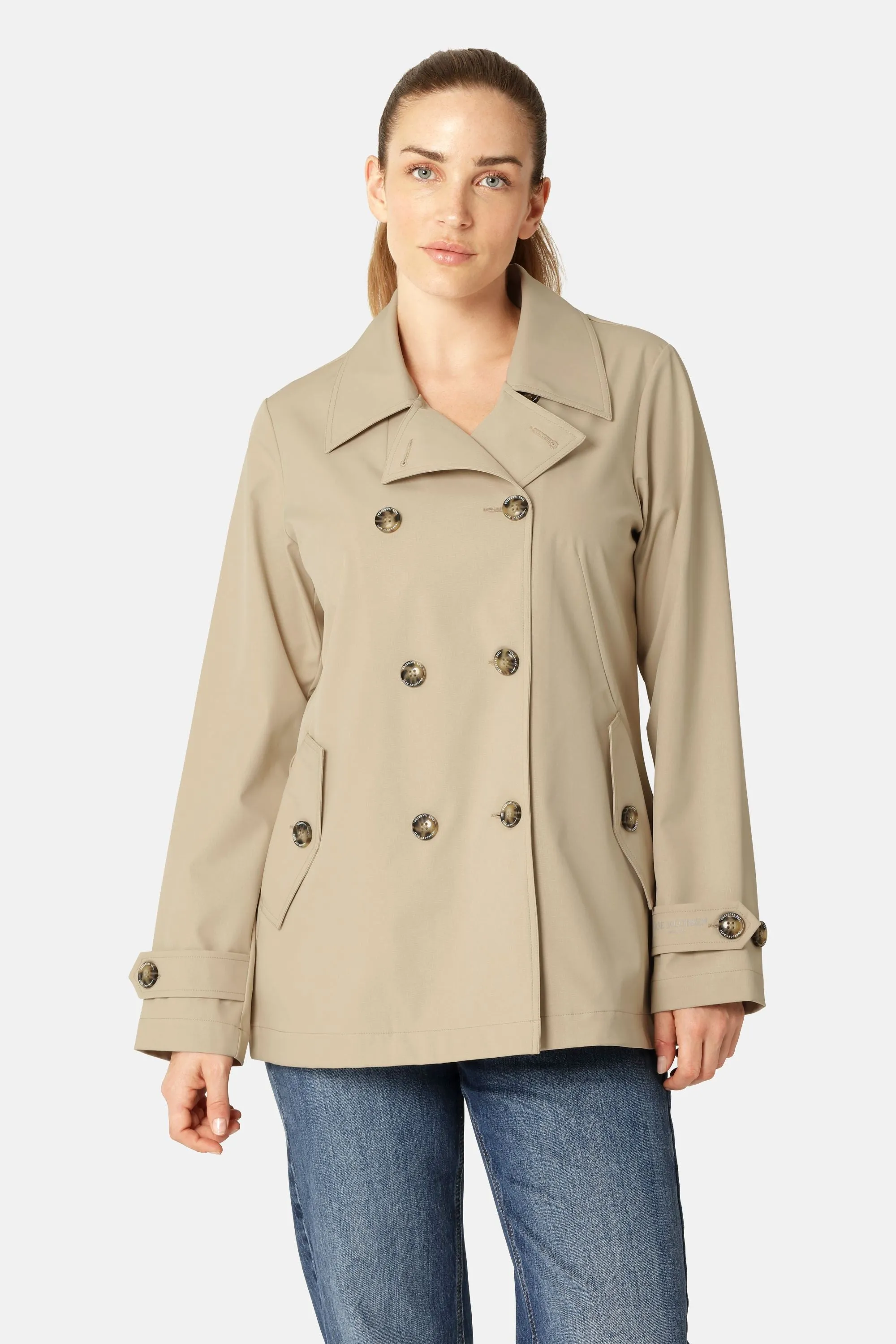 Regn Peacoat - White Pepper