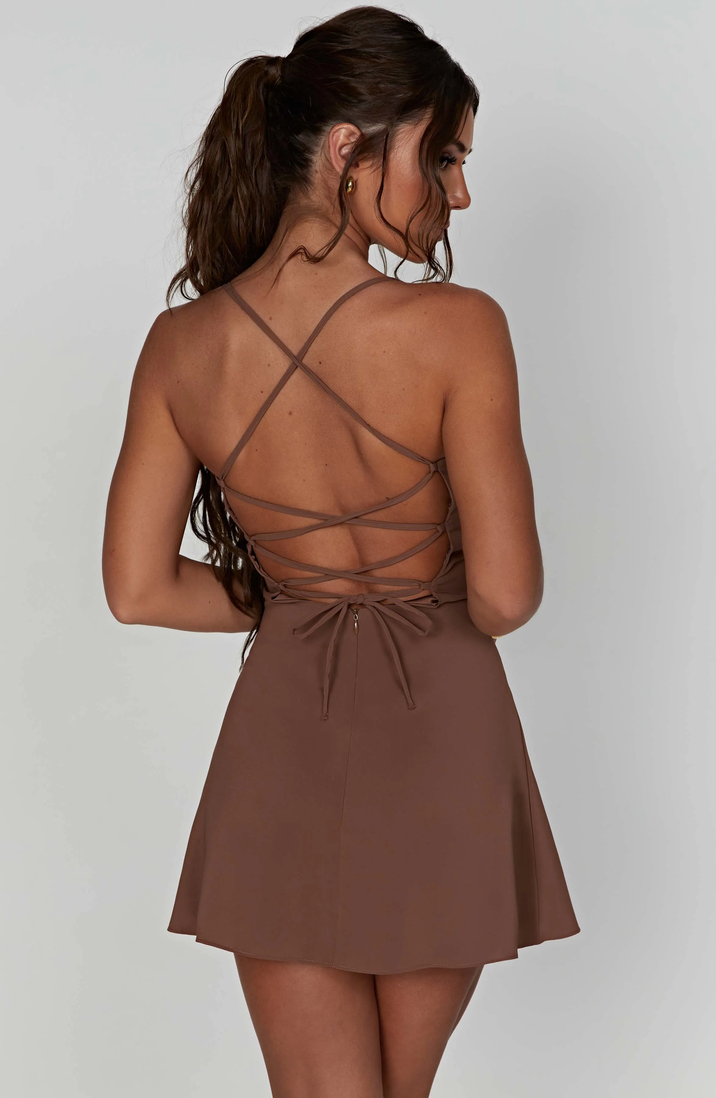 Renee Mini Dress - Chocolate