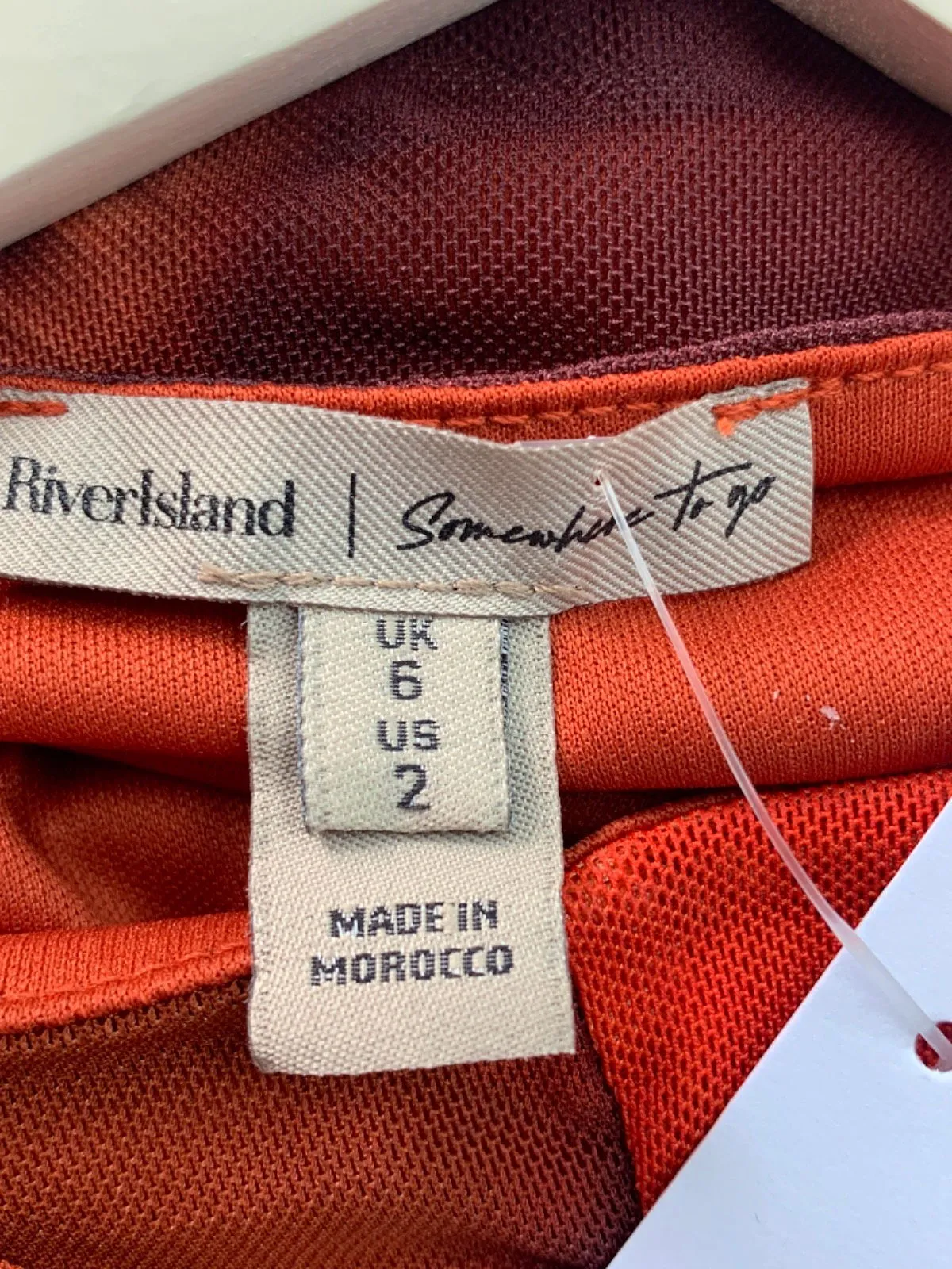 River Island Red Ruched Dress UK 6