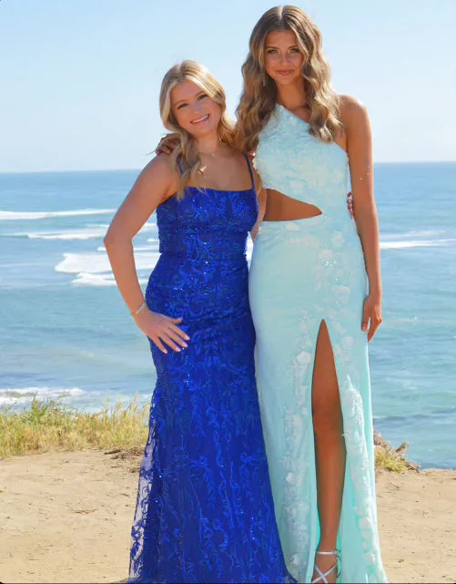 Roycebridal Gracelyn |Sheath One Shoulder Sequins Prom Dress with 3D Appliques
