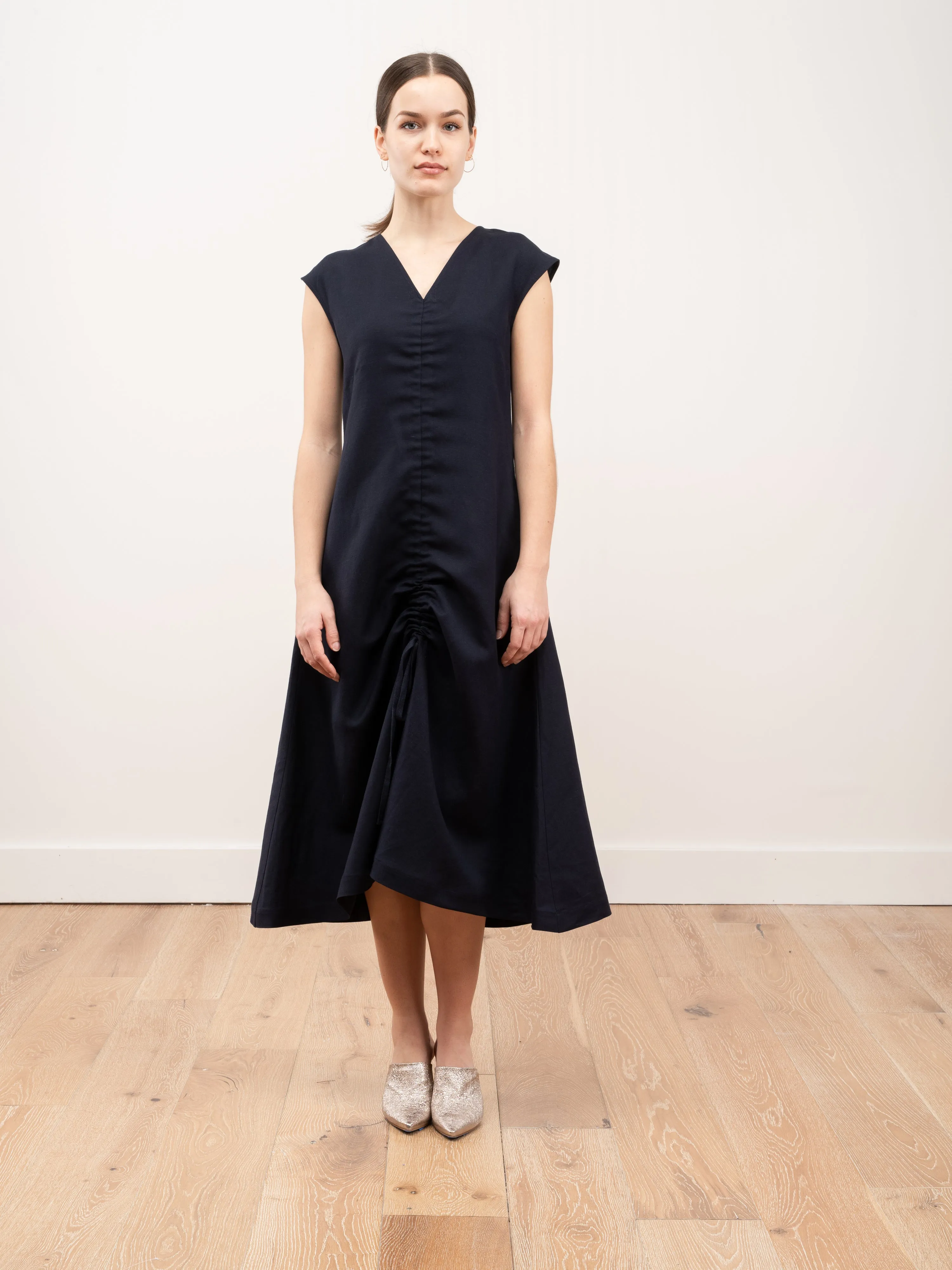 ruched front dress