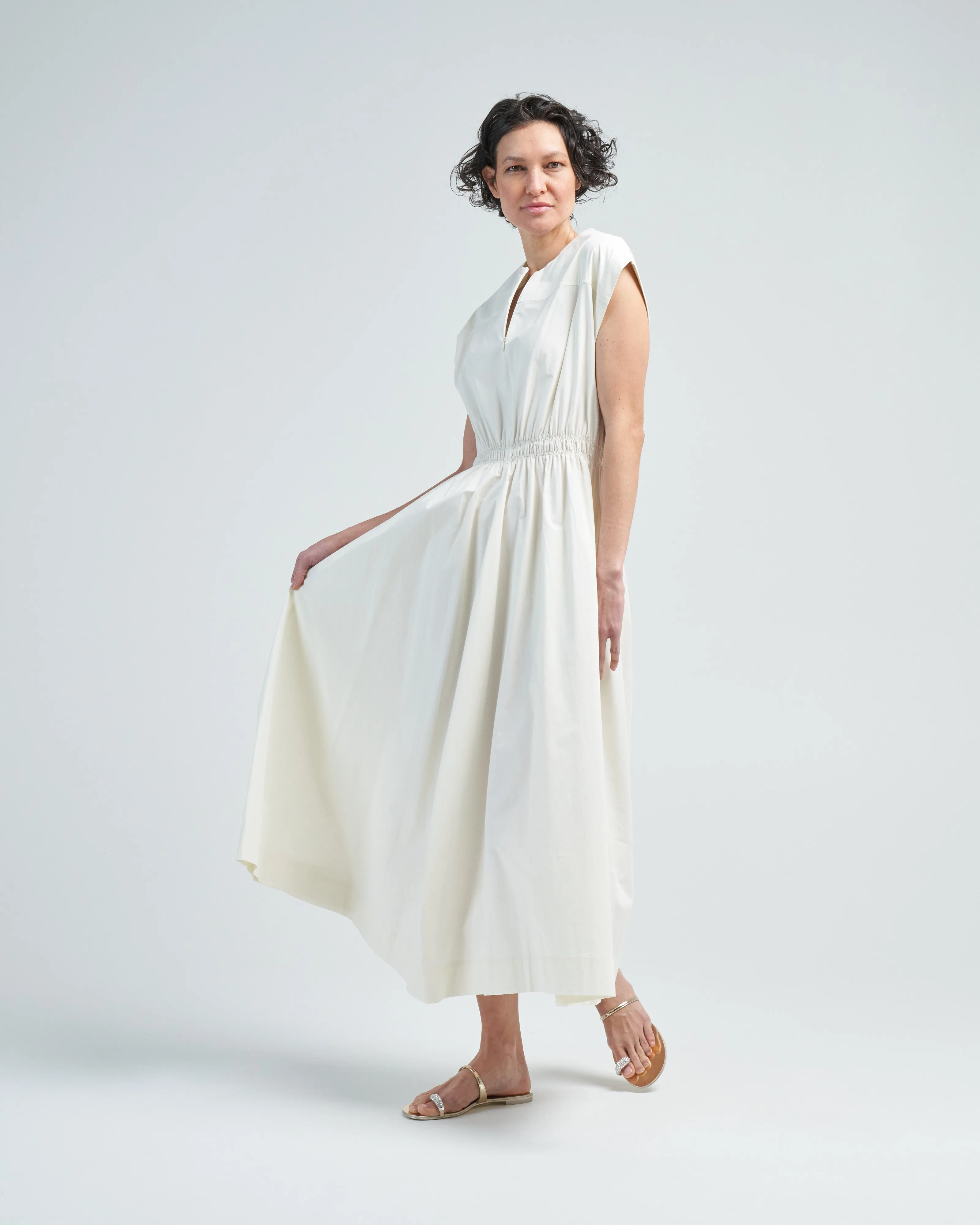 ruched waist dress