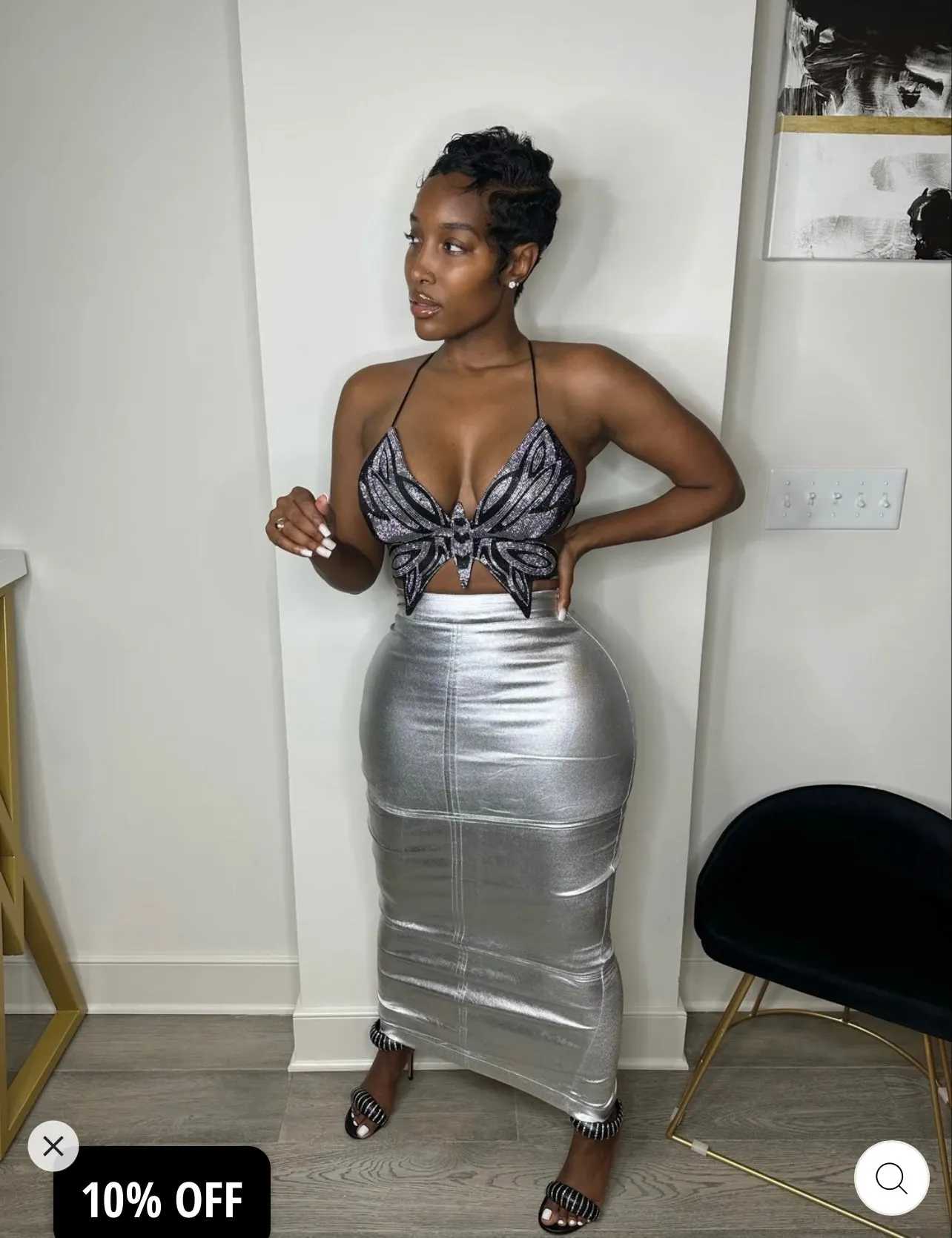 Sasha - Pu Leather Midi Skirt