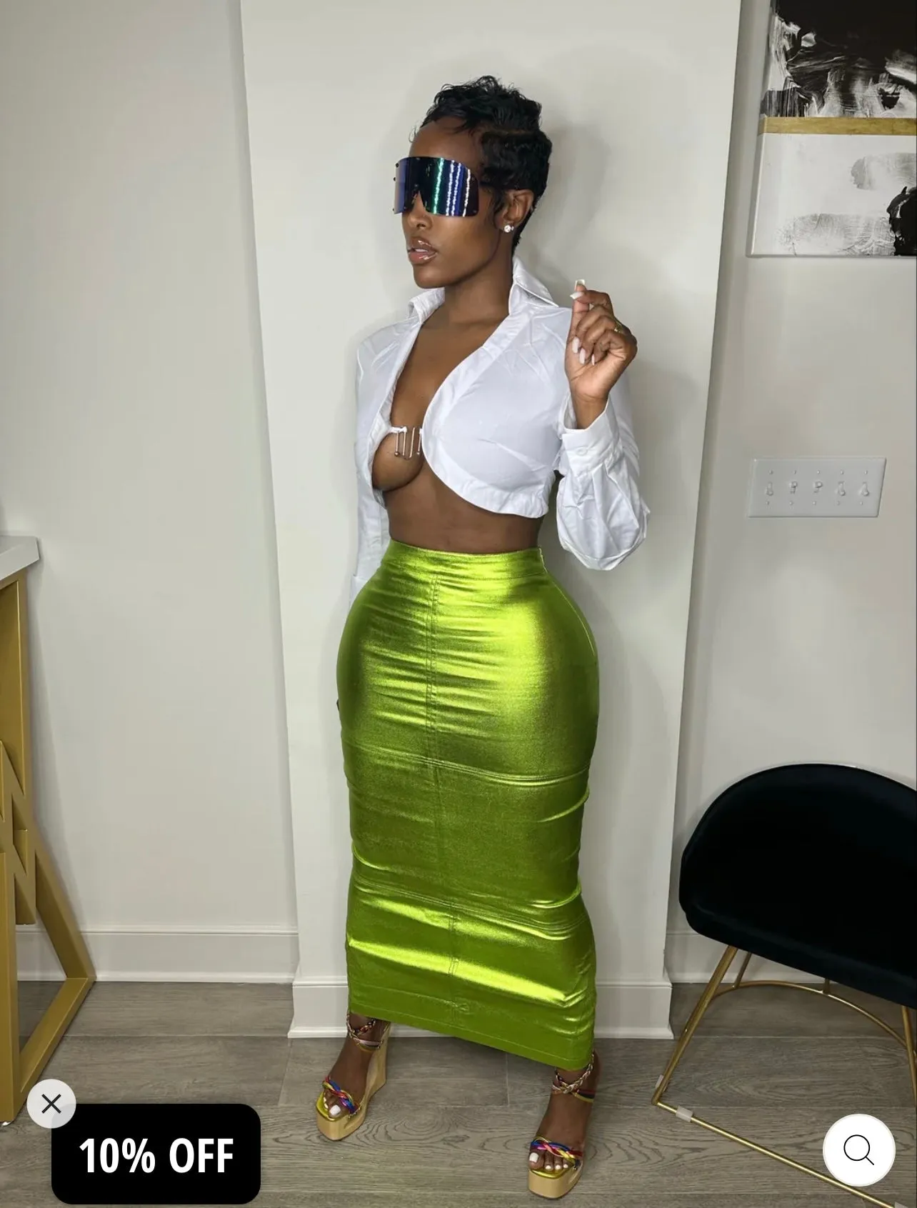 Sasha - Pu Leather Midi Skirt
