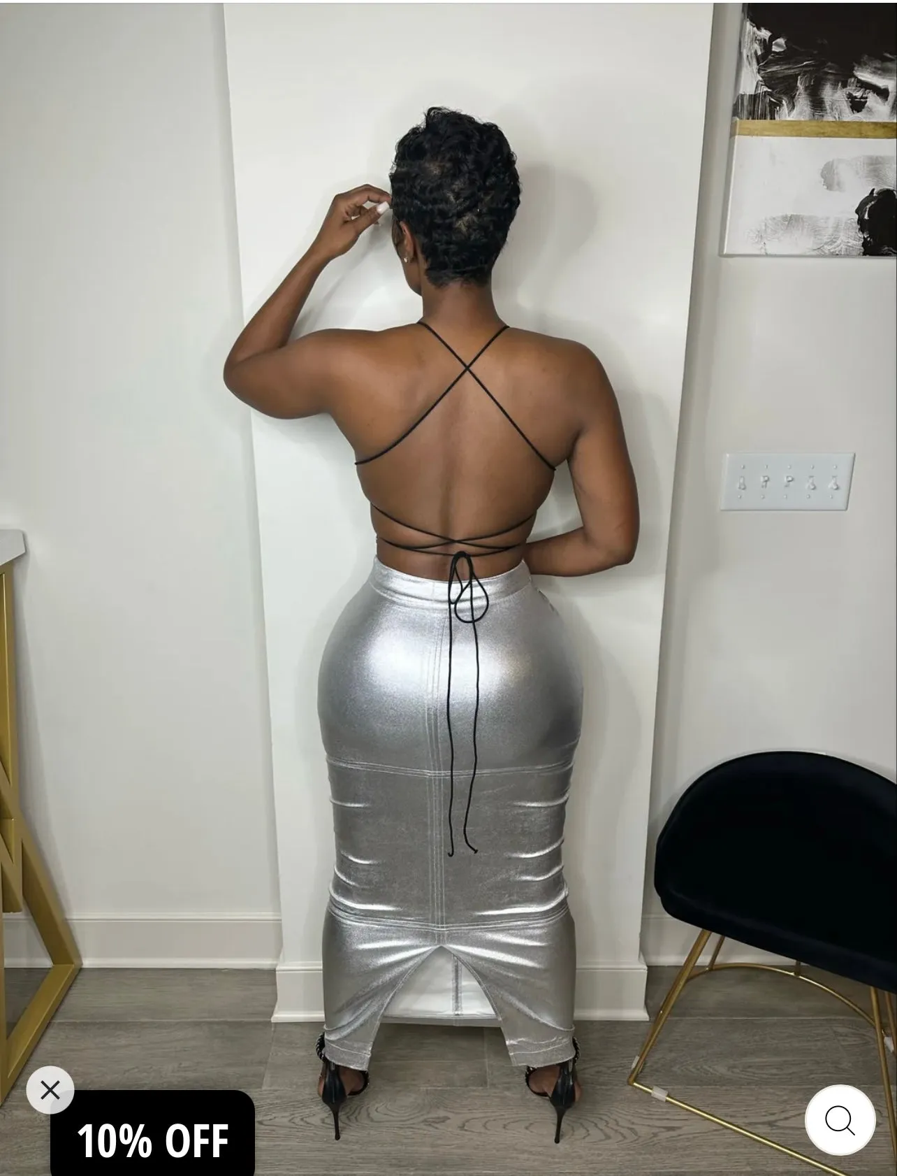 Sasha - Pu Leather Midi Skirt