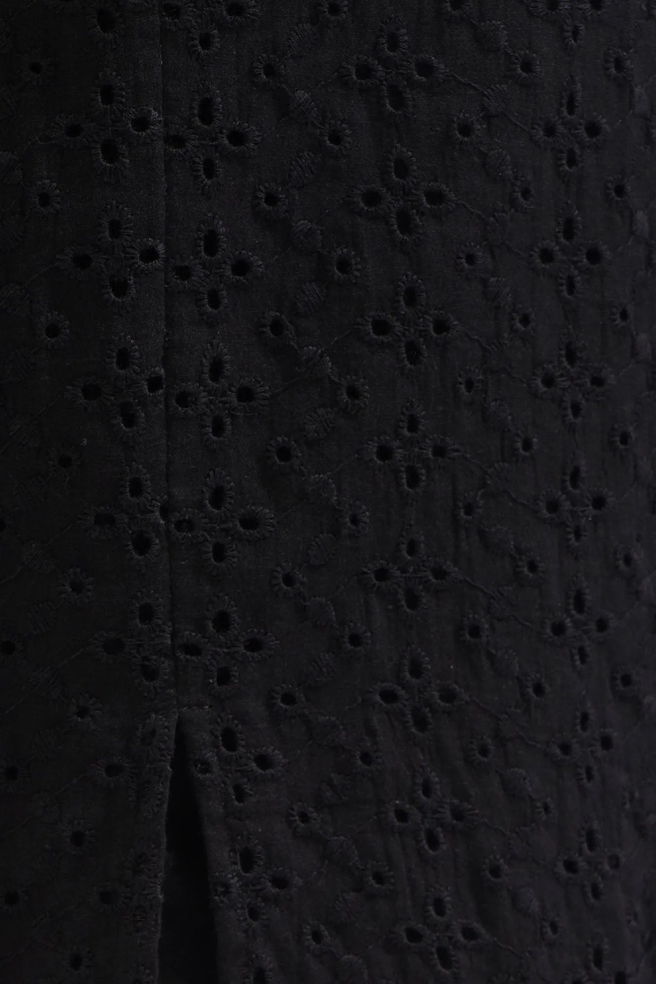 Scoop Neck Eyelet Column Dress
