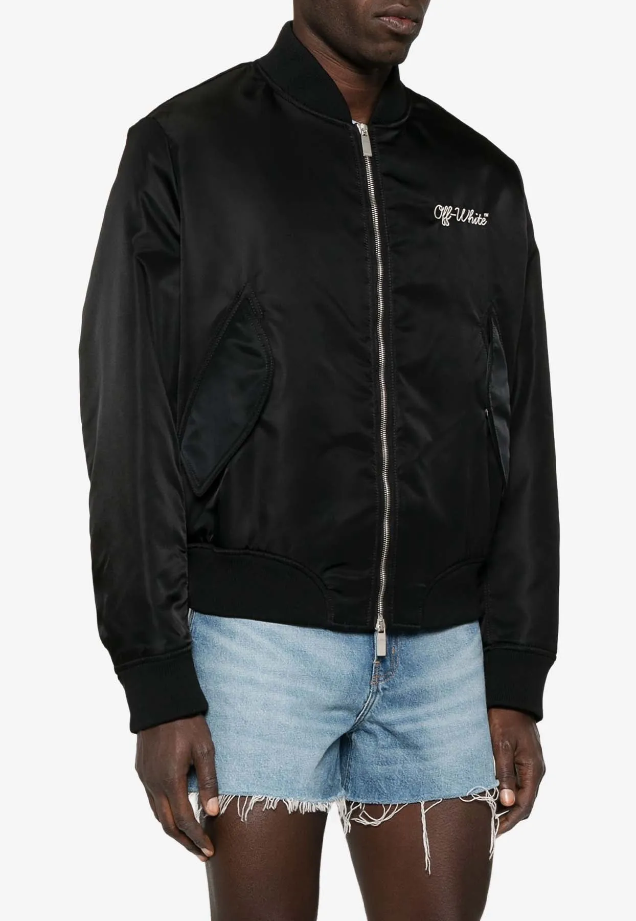 Script NYL Logo Embroidered Bomber Jacket
