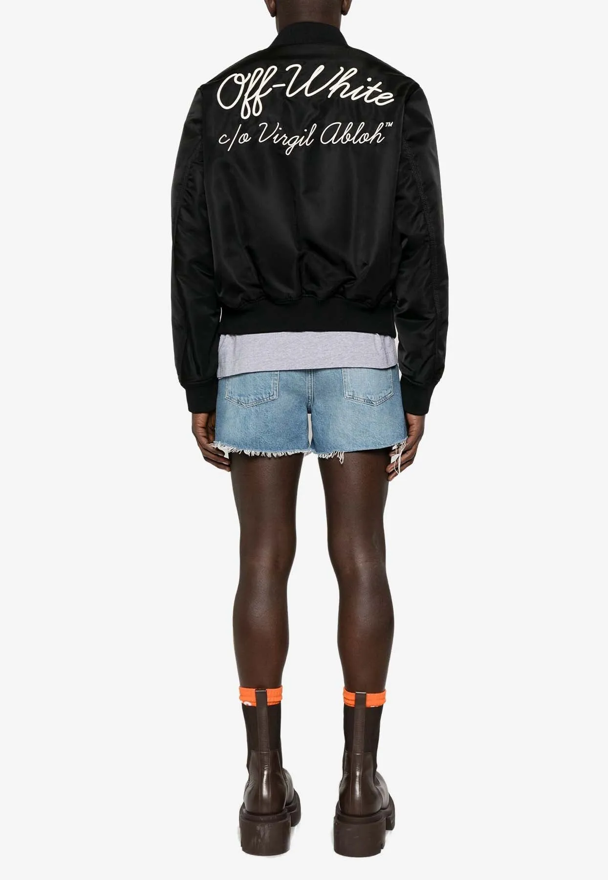 Script NYL Logo Embroidered Bomber Jacket