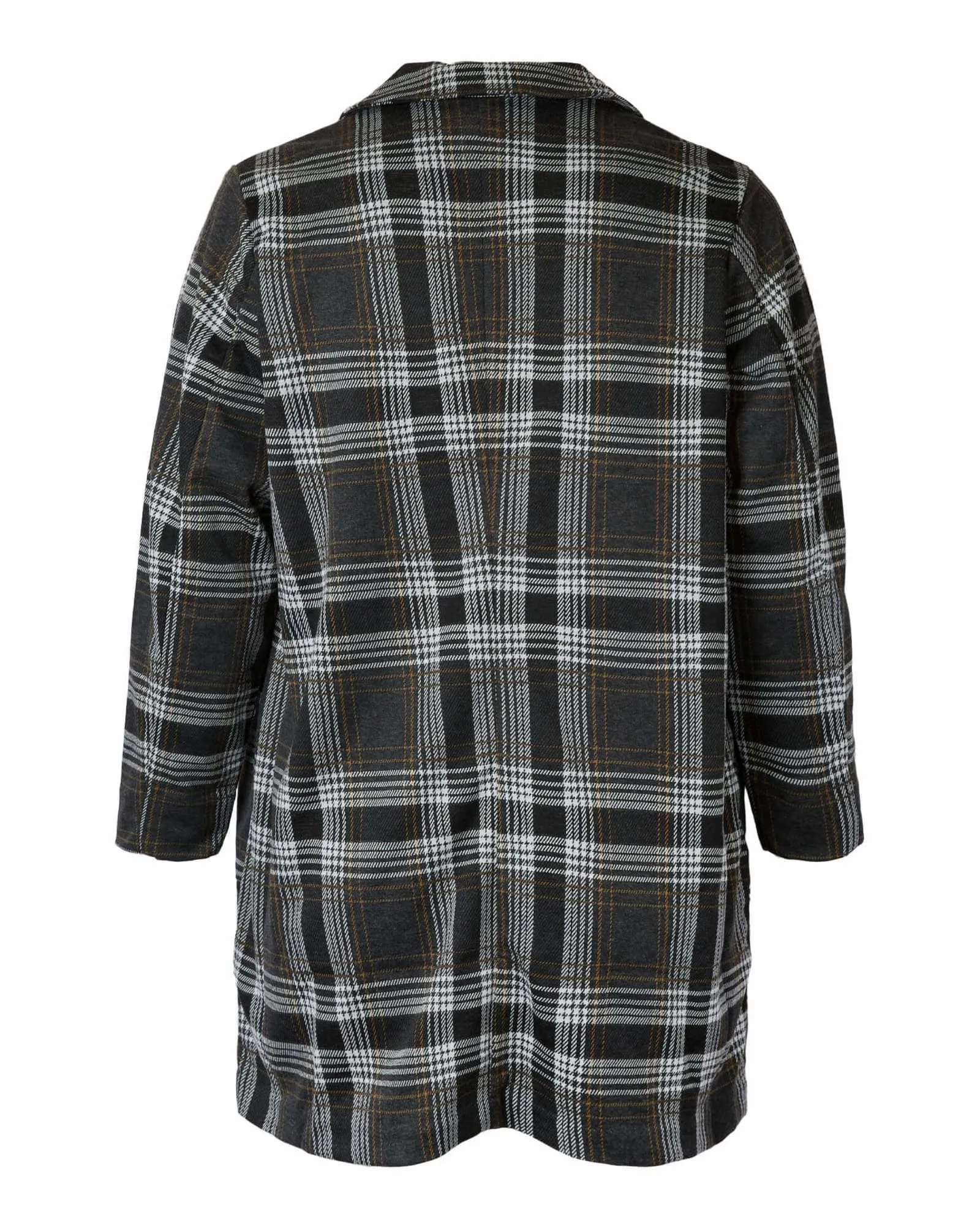 Seona Lapel Collar Coat | Black / Charcoal Grey