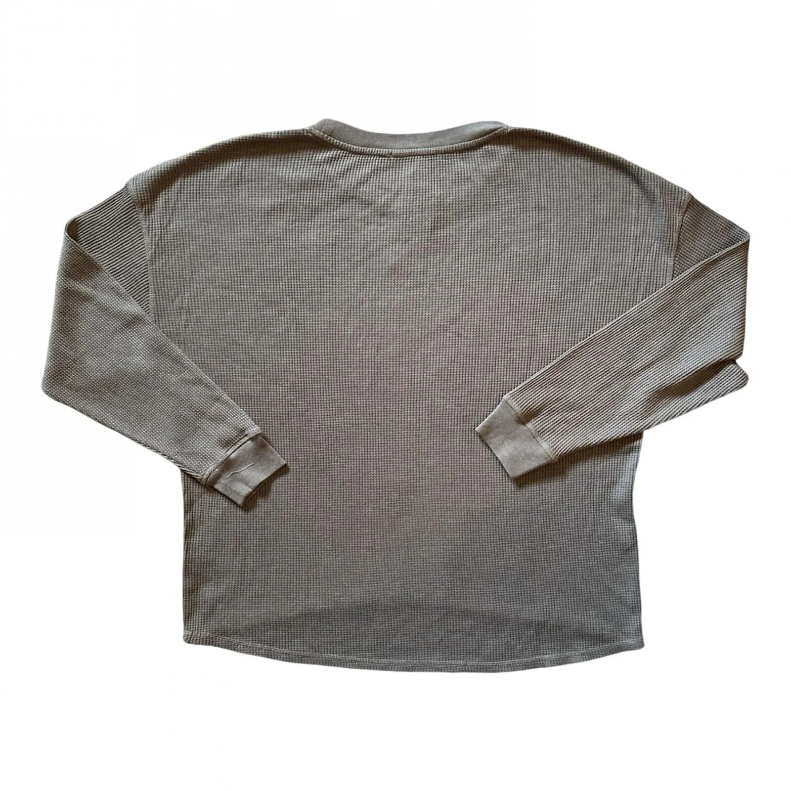 Seven7 Women's High-Low Hem Super Soft Waffle Knit Crew Pullover Top 7M70063