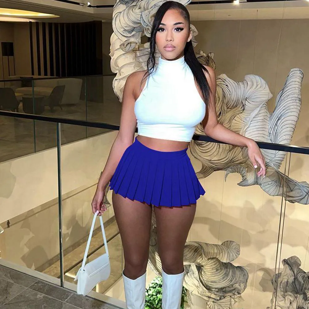Sexy High Waist Mini Pleated Skirts
