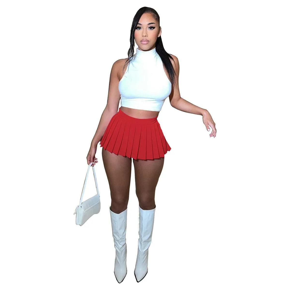 Sexy High Waist Mini Pleated Skirts