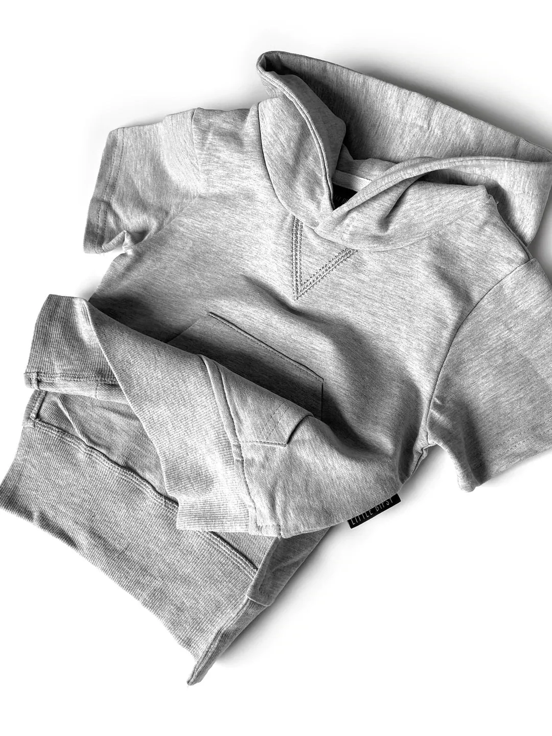 SHORT SLEEVE HOODIE - GREY