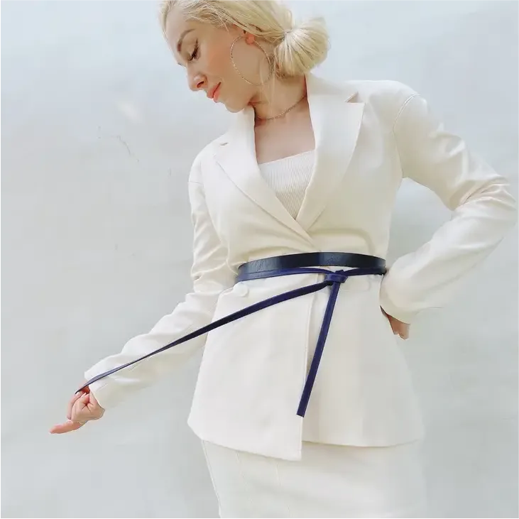 Skinny Wrap Belt Marine