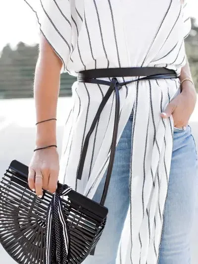 Skinny Wrap Belt Marine