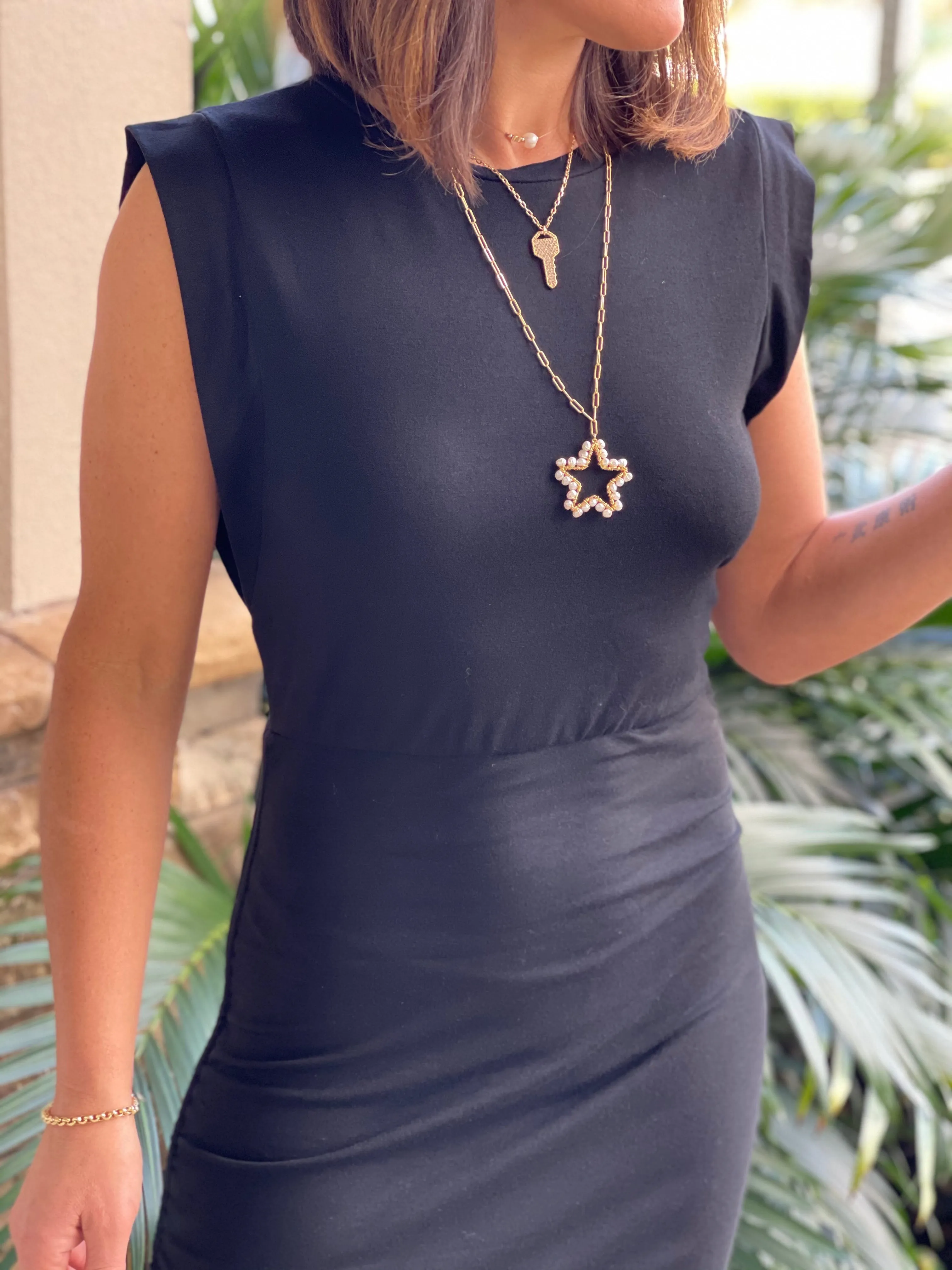 Sleeveless Ruched Dress