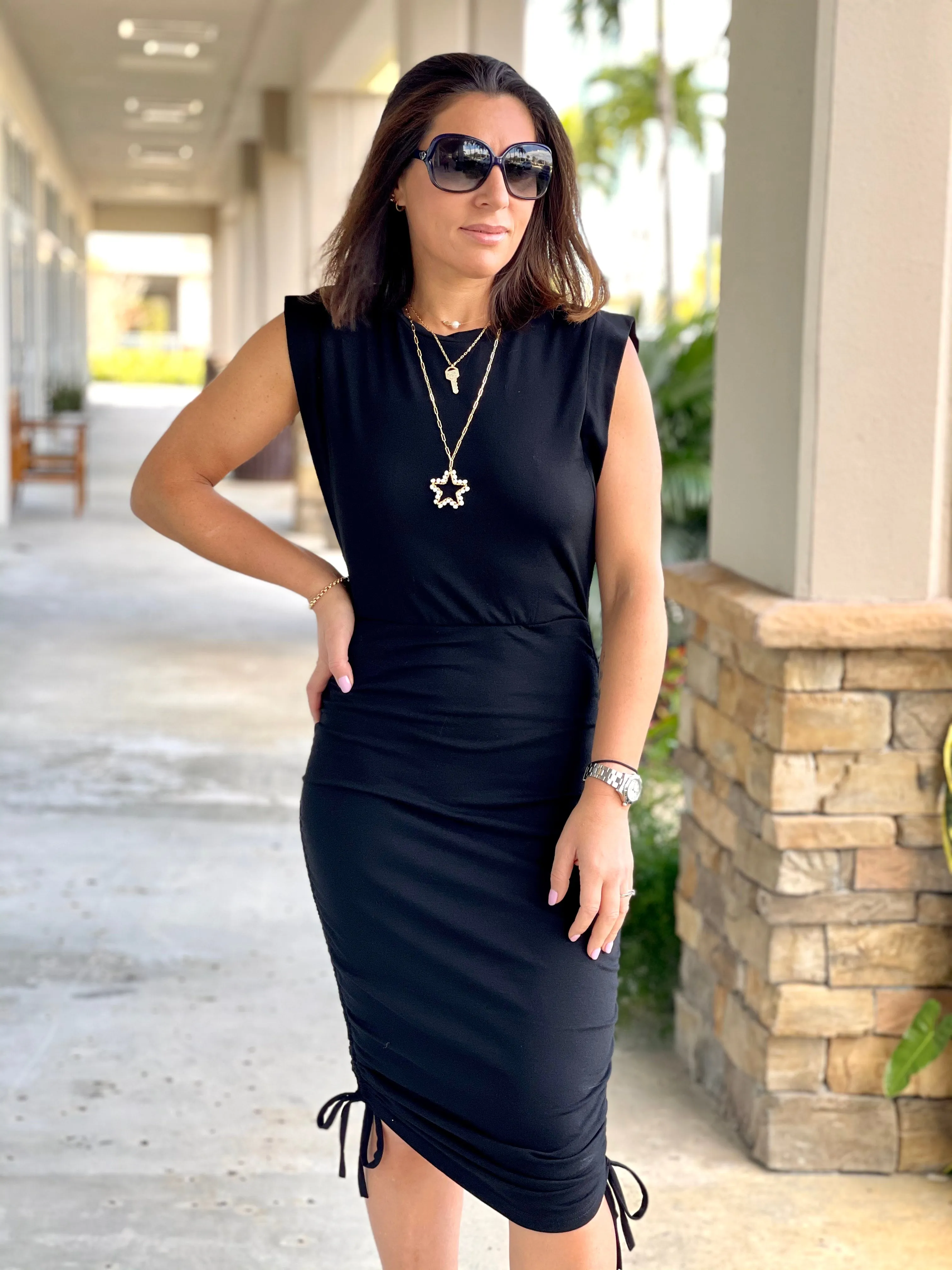 Sleeveless Ruched Dress