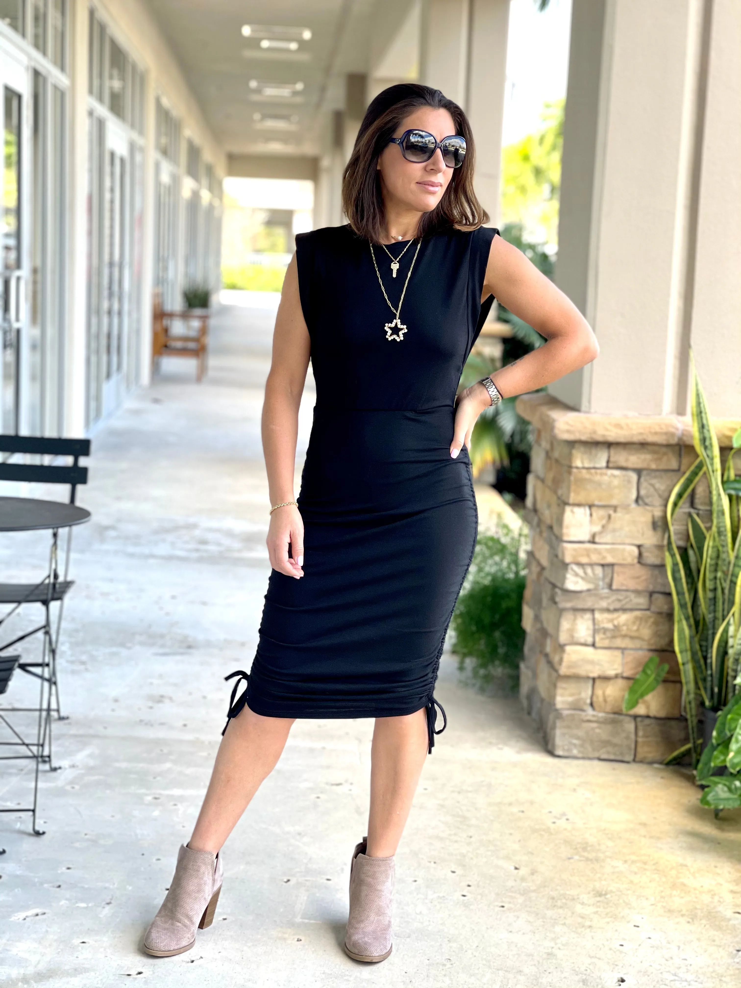 Sleeveless Ruched Dress