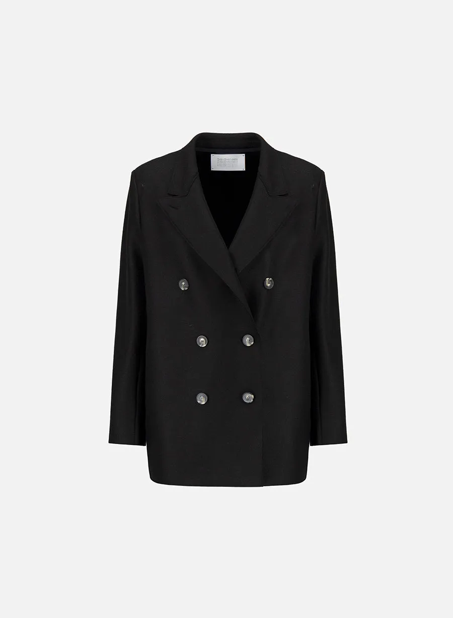 Slouchy peacoat light pressed wool
