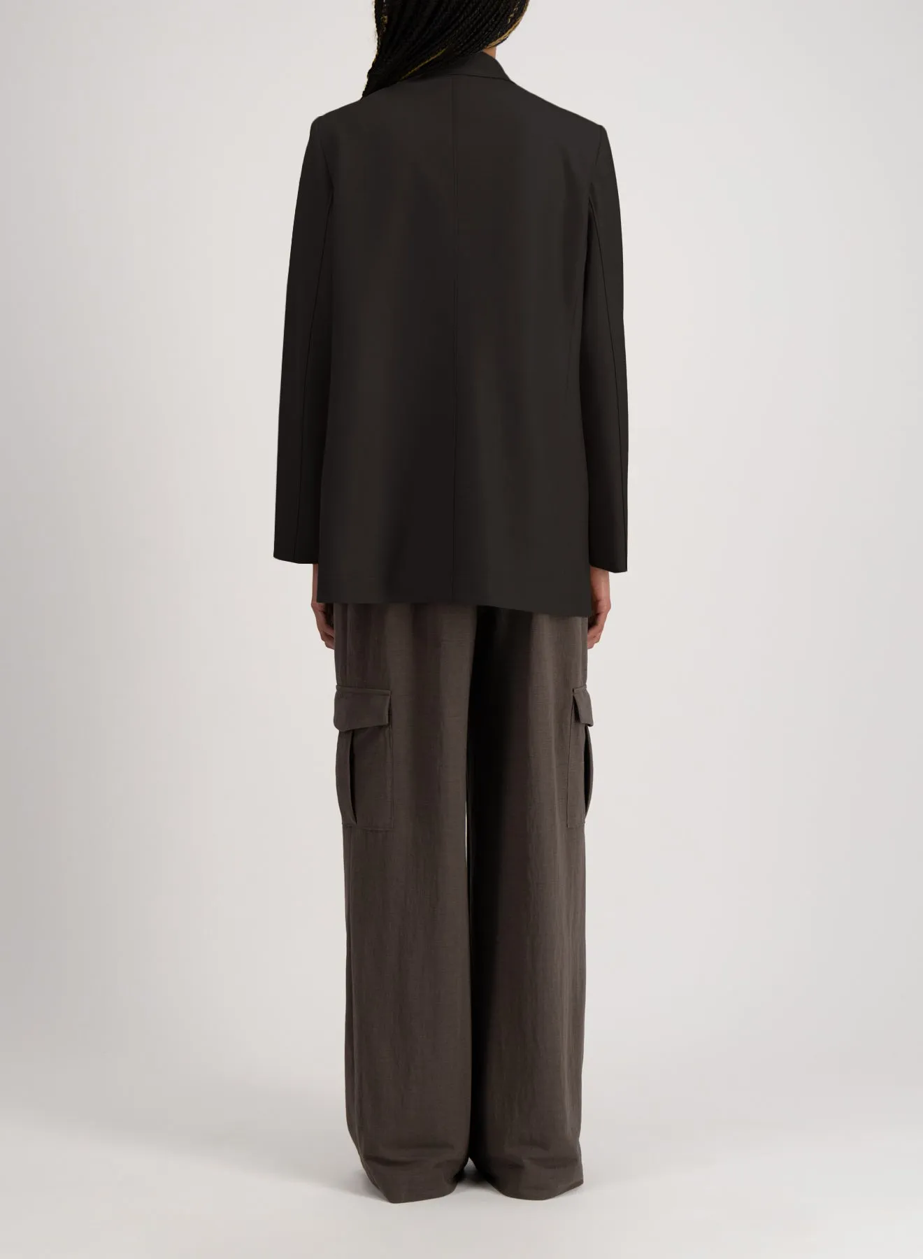 Slouchy peacoat light pressed wool