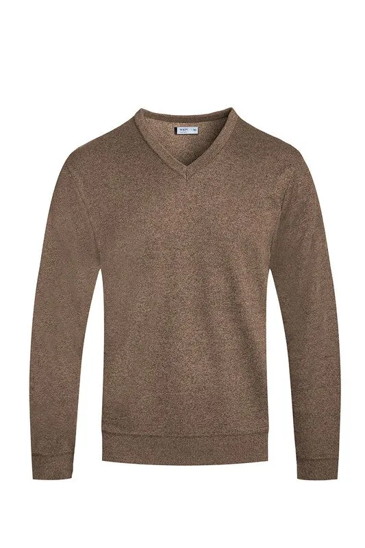 Solid V-Neck Sweater