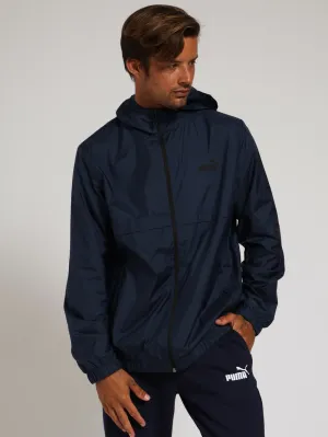 Solid Windbreaker - Peacoat