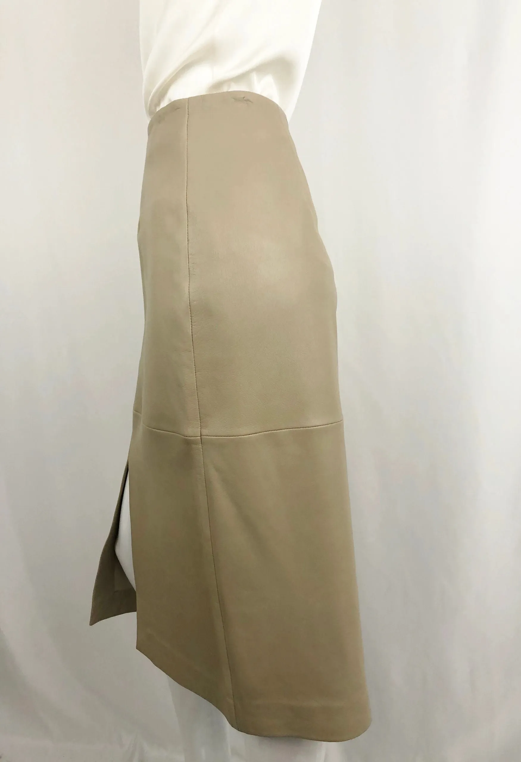 Split Front Leather Skirt 10