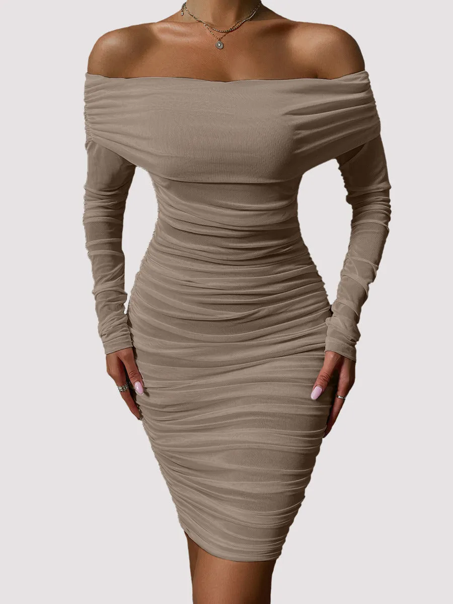 Stella Off Shoulder Mesh Party Dress
