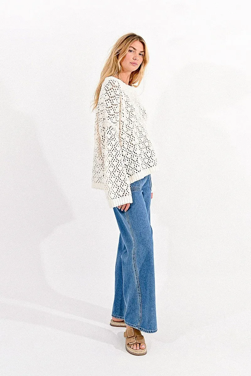 STITCH KNIT LOOSE JUMPER