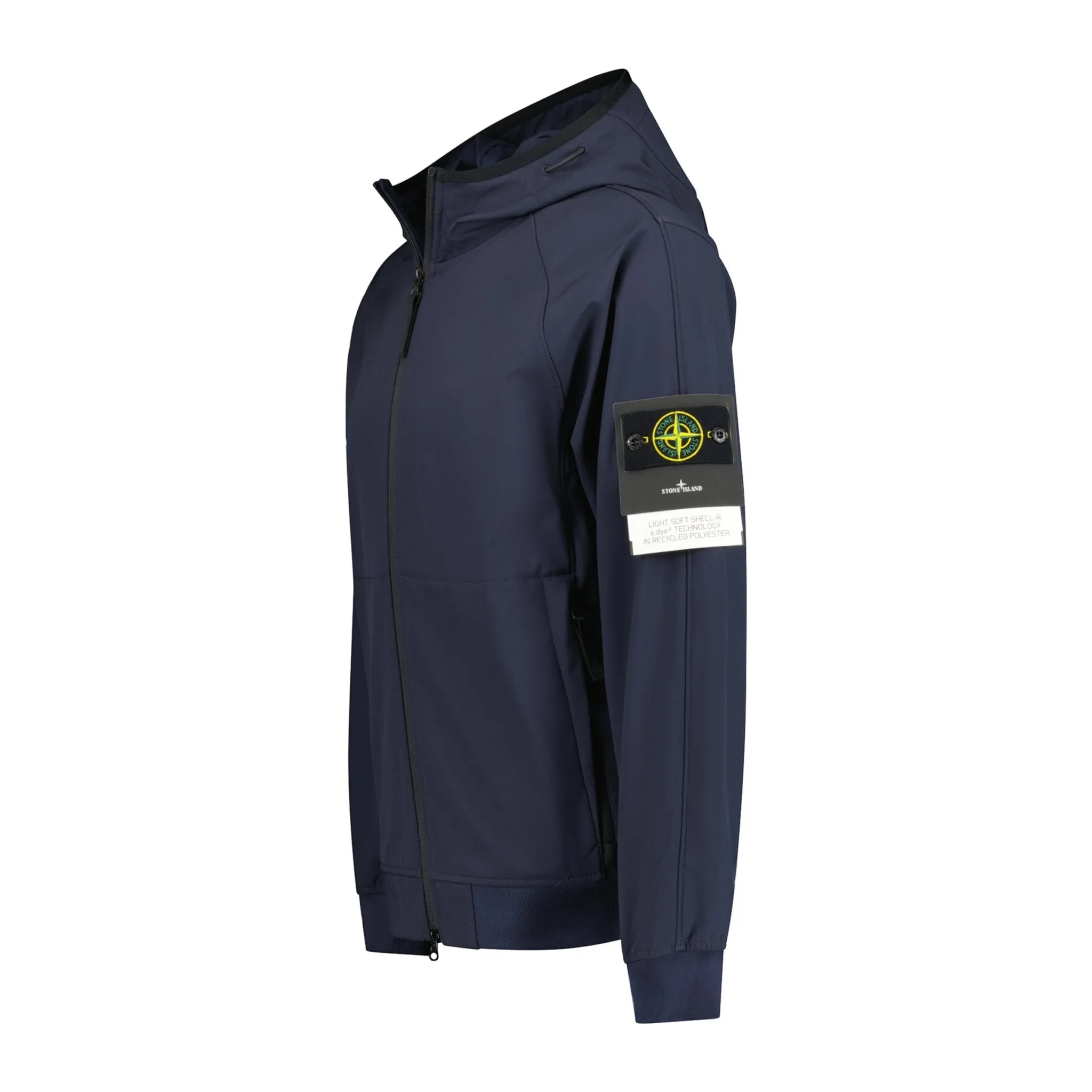 STONE ISLAND SOFT-SHELL ZIP-UP JACKET NAVY