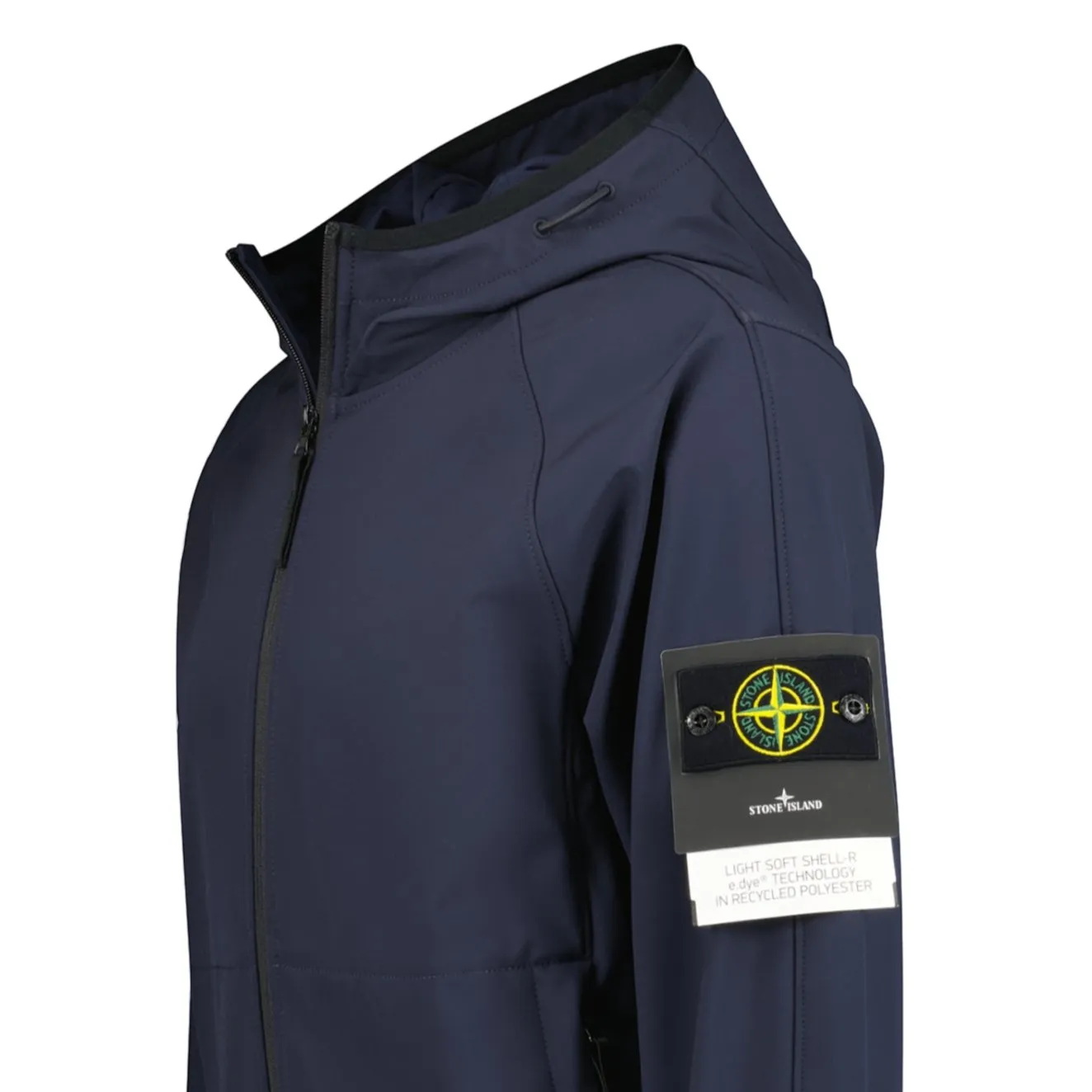 STONE ISLAND SOFT-SHELL ZIP-UP JACKET NAVY
