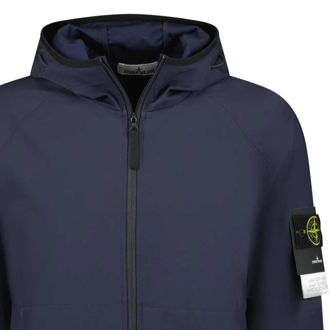 STONE ISLAND SOFT-SHELL ZIP-UP JACKET NAVY