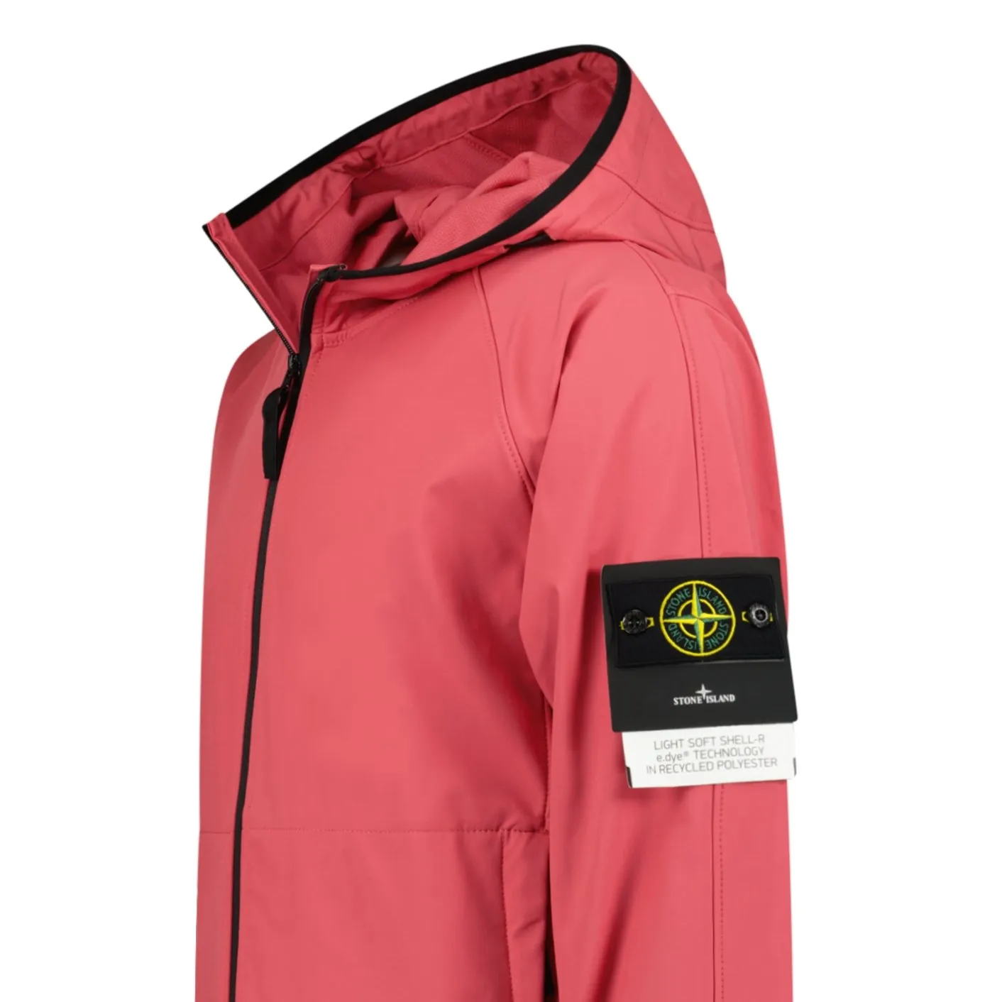 STONE ISLAND SOFT-SHELL ZIP-UP JACKET PINK