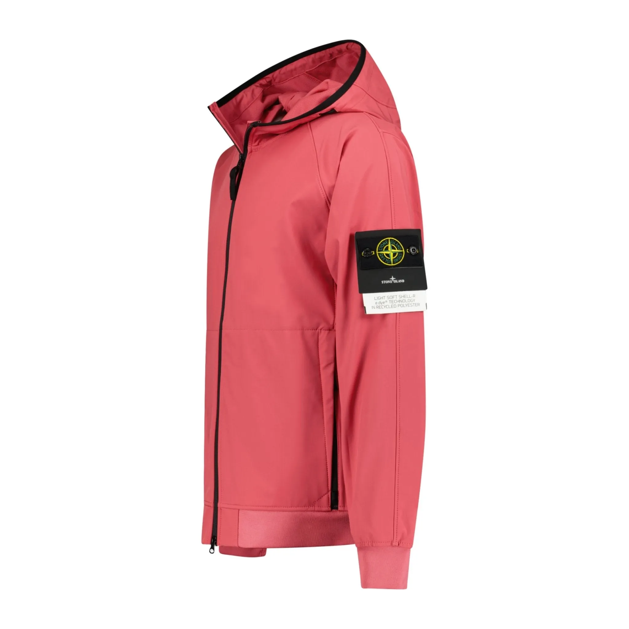 STONE ISLAND SOFT-SHELL ZIP-UP JACKET PINK
