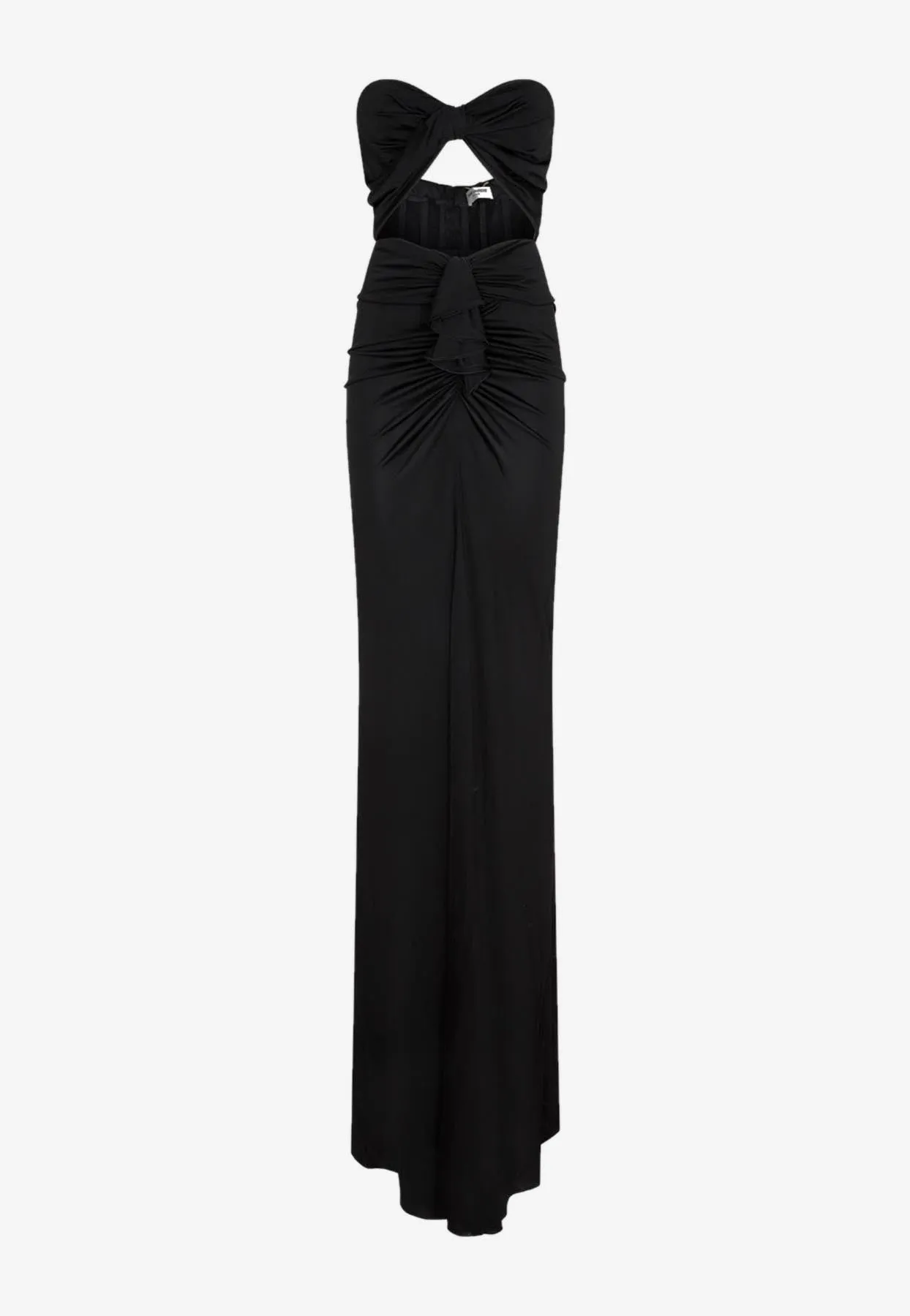 Strapless Cut-Out Maxi Dress