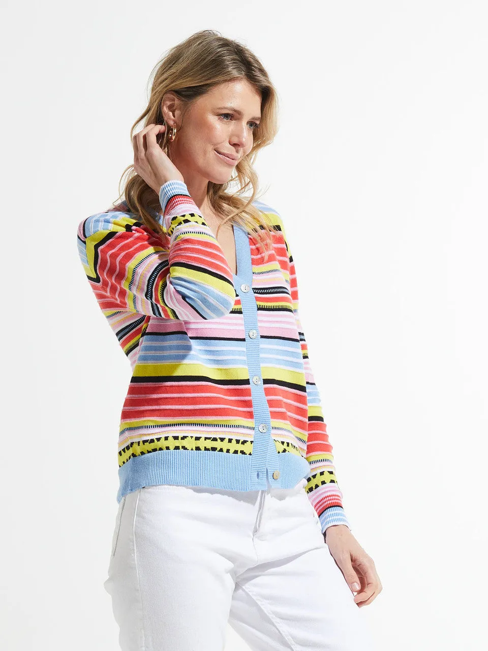 Stripe V Cardi