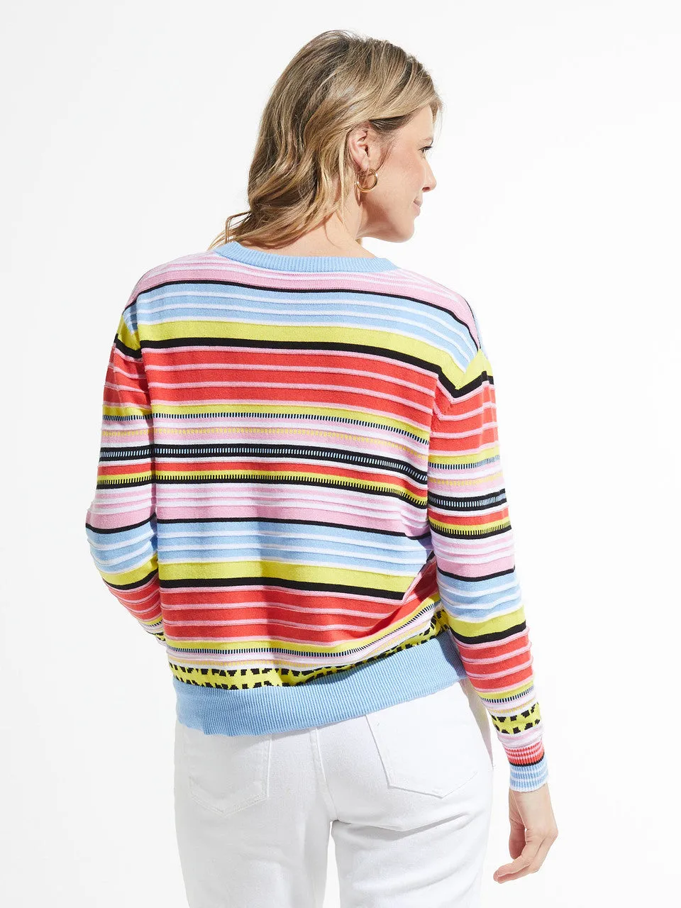 Stripe V Cardi