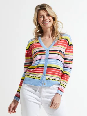 Stripe V Cardi