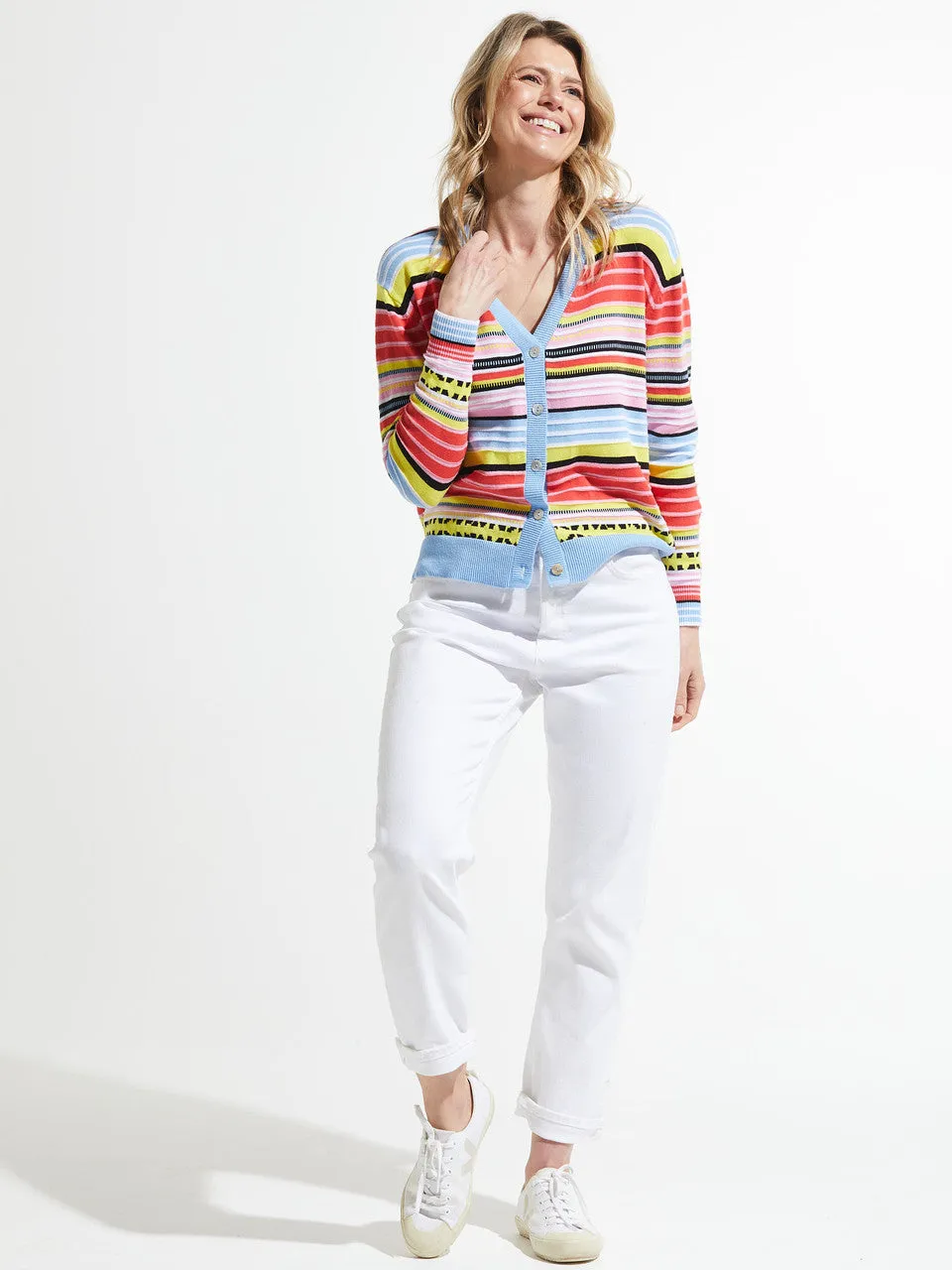 Stripe V Cardi