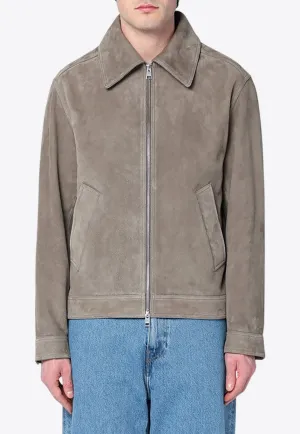 Suede Zip-Up Jacket