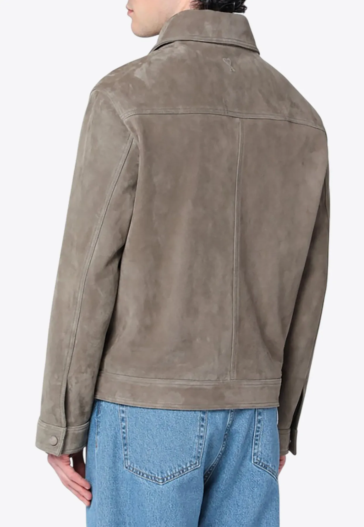 Suede Zip-Up Jacket
