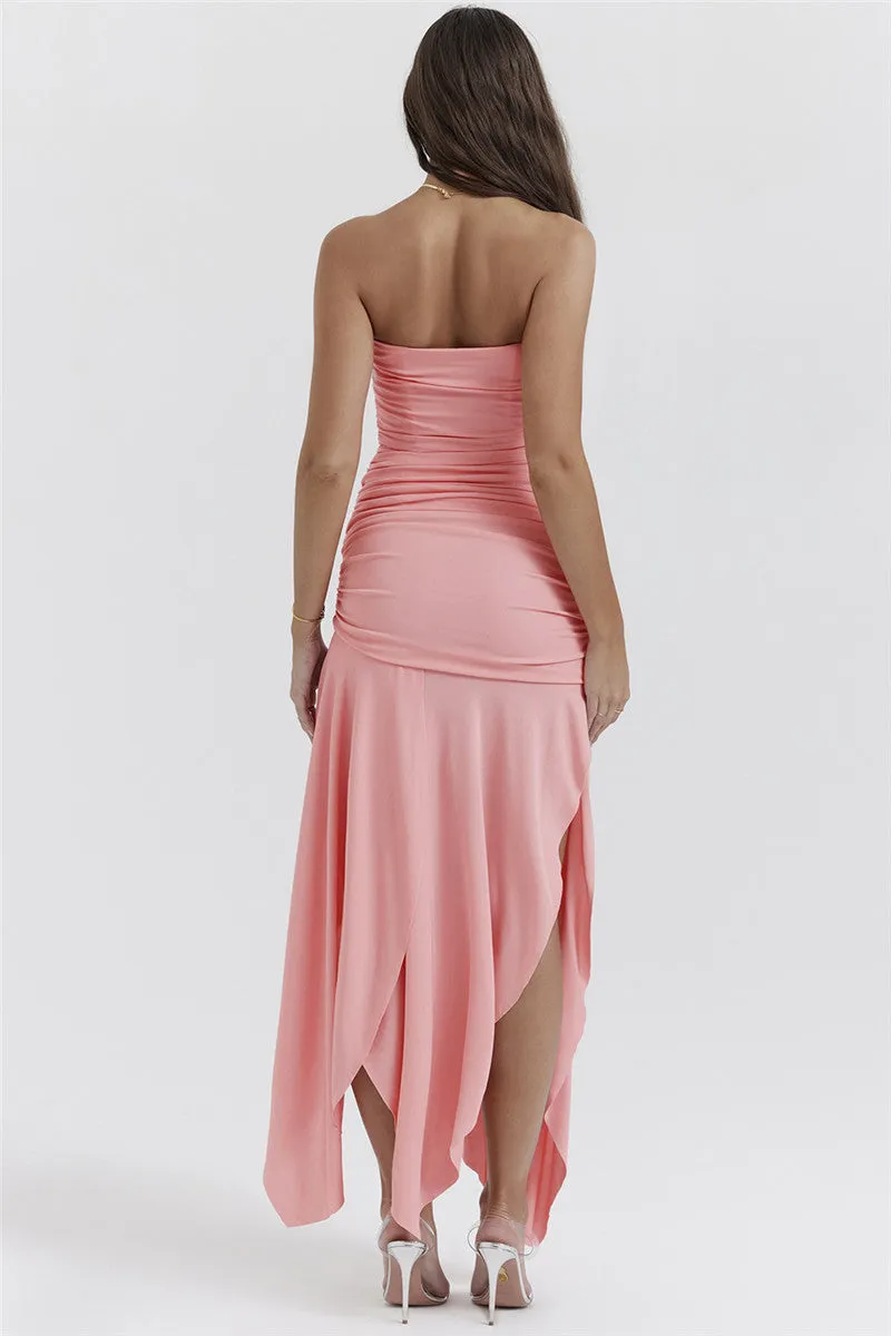 Susanna Pink Sexy Maxi Dress