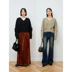 Textured V-Neck Sweater