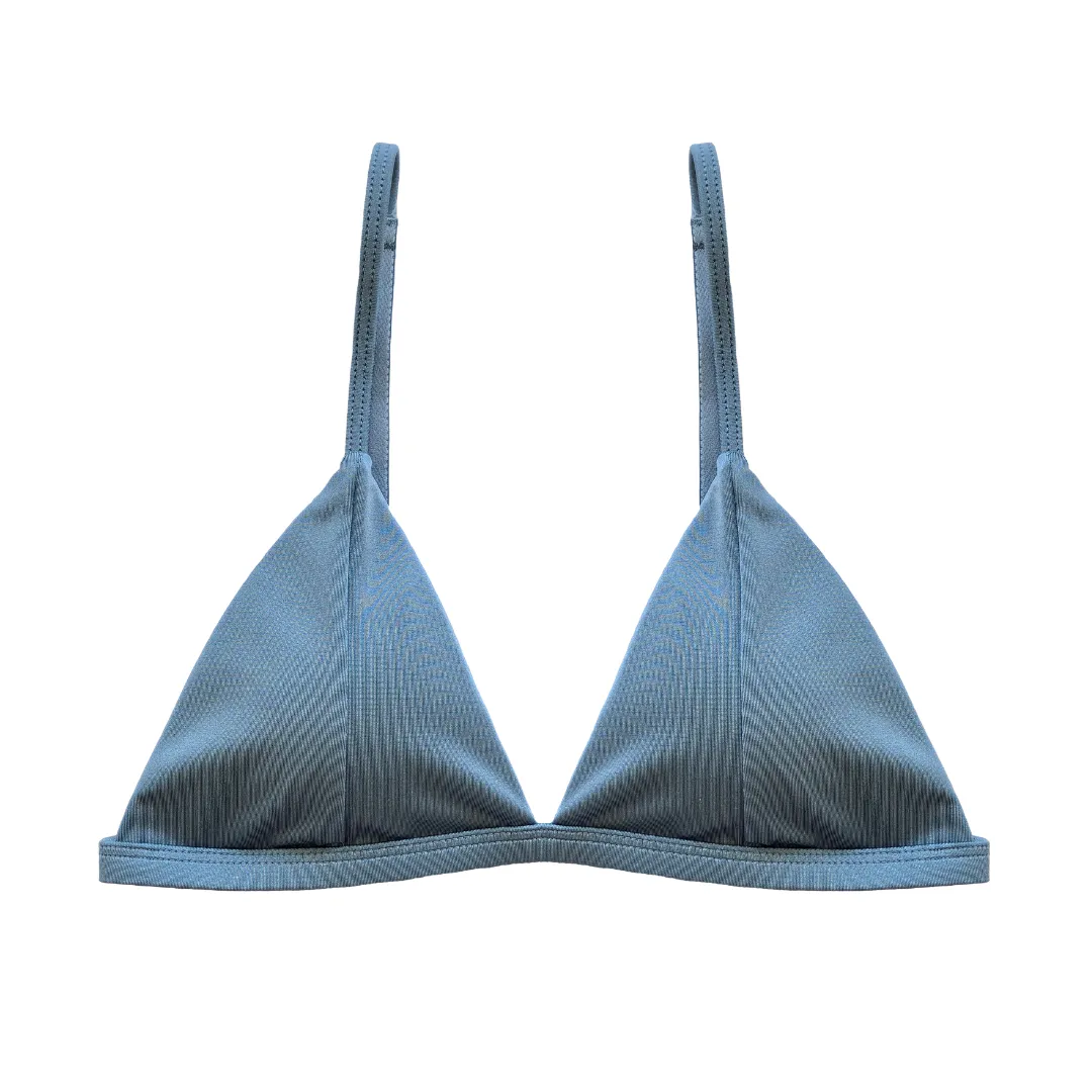 The Nina Bralet Top in Smokey Blue