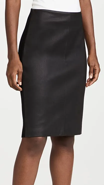 Theory Women's Rib Combo Skirt, Black, S