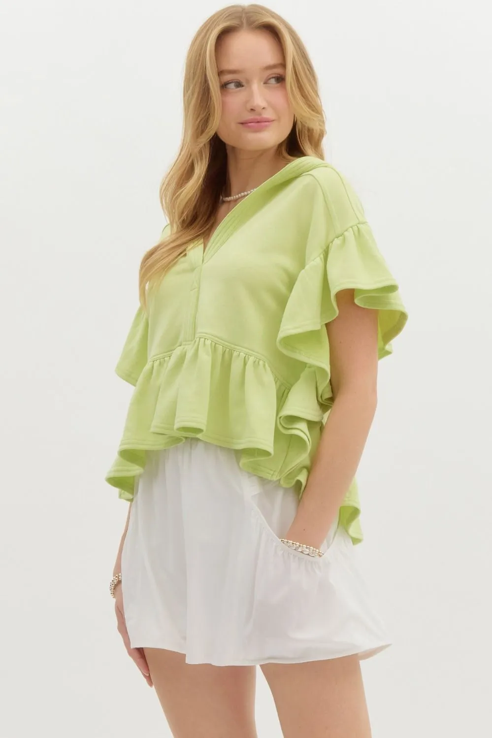 Tiana Ruffle Hoodie