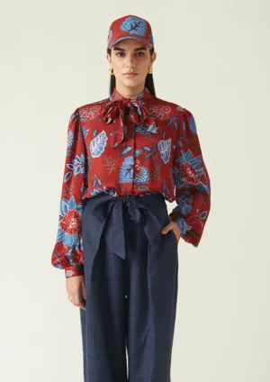 Tinjinl red printed top